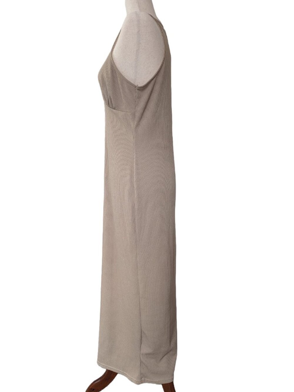 NWOT ASOS Design Sleeveless Ribbed Midi Button Colorblock Dress - Picture 6 of 13